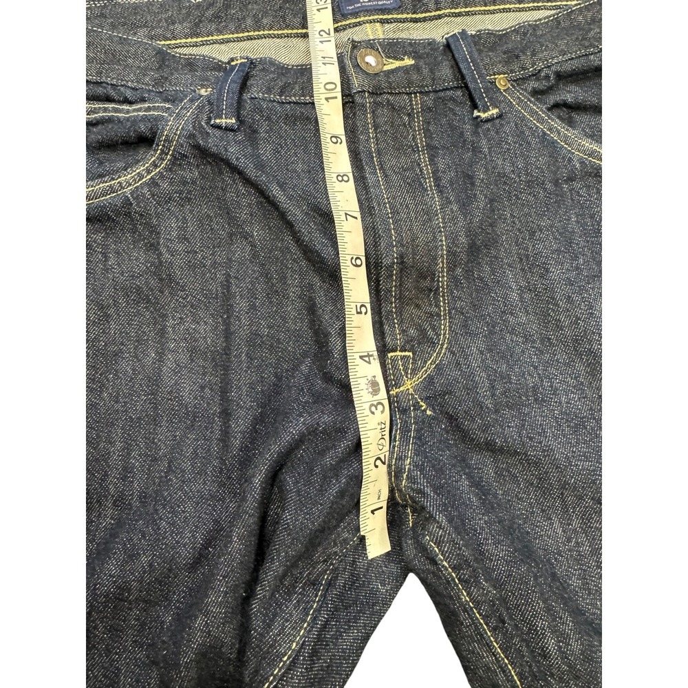 Lee 101+ Selvedge Jeans Mens 32 Dark Blue Indigo Excellent Premium Denim Pants - Picture 13 of 16